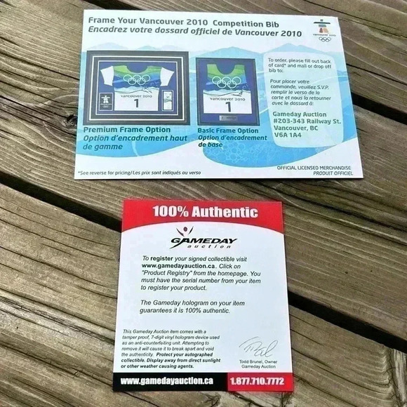 Autographed Vancouver Olympics - Picture 8 of 9